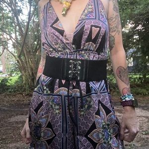 Forever 21 Flowing Boho Lavender Romper Small